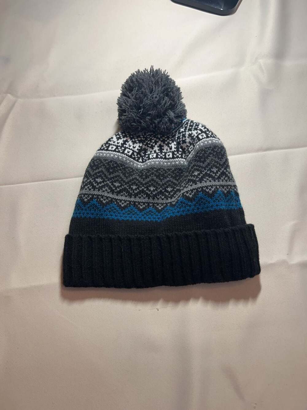 3M Thinsulate Insulated Fair Isle Pom Pom Beanie
